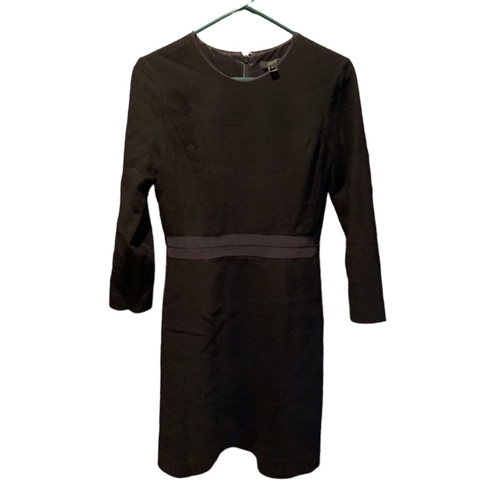 J. Crew Double Faced Wool Crepe Dress in Black Size 2